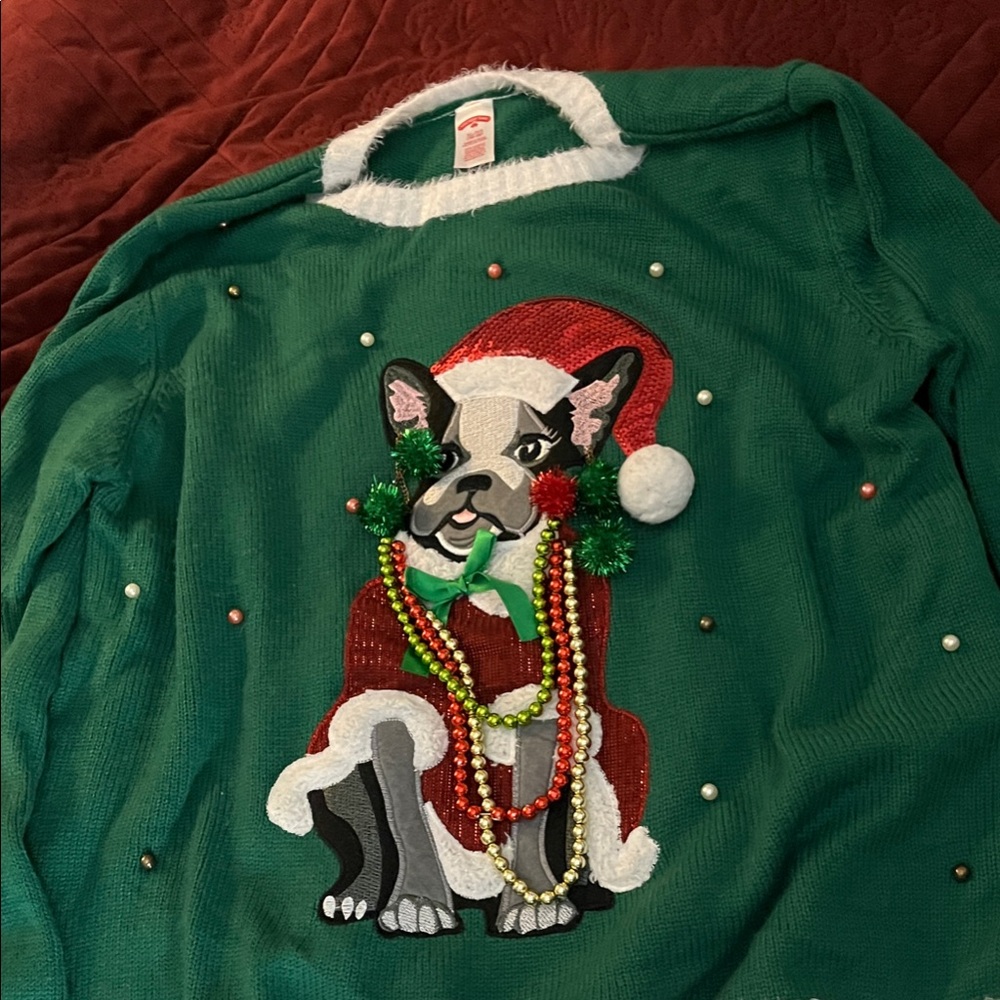 Holiday Time Green Ugly Sweater